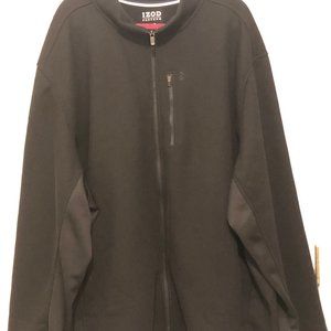 Izod  Perform Black Full Zip Ribbed Jacket Size 5XLT